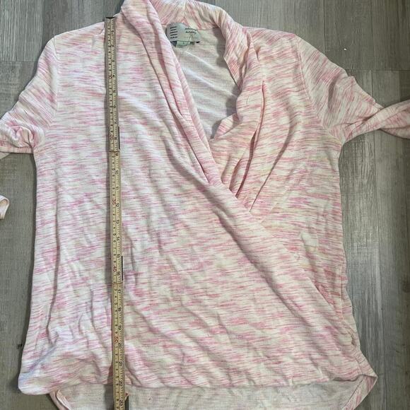 Anthropologie Saturday Sunday Sz. Medium Heathered Pink Long Sleeve Sweater - Picture 4 of 9